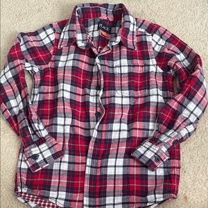 Place Red, White & Navy Plaid Shirt